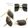 New Pilot Sunglasses for Men Fashion Retro Double Bridge Girder Metal Sun Glasses Women UV400 Male Trending Products Shades