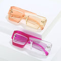 Fashion Irregular Square Sunglasses Women Retro Trending Double Color Eyewear Shades UV400 Men Vintage Gradient Punk Eyewear