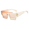 Fashion Irregular Square Sunglasses Women Retro Trending Double Color Eyewear Shades UV400 Men Vintage Gradient Punk Eyewear