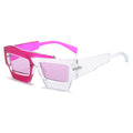 Fashion Irregular Square Sunglasses Women Retro Trending Double Color Eyewear Shades UV400 Men Vintage Gradient Punk Eyewear