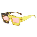 Fashion Irregular Square Sunglasses Women Retro Trending Double Color Eyewear Shades UV400 Men Vintage Gradient Punk Eyewear