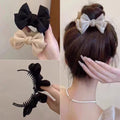 Mini Small Butterfly Hair Claw Clip Sweet Mesh Shark Clip for Bun Thick Hair Women Girls Hair Clamp Hairpin Accessories