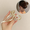 Luxury Hollow Out Metal Hair Claw For Women Girls Geometric Hair Crab Female Vintage Bowknot Catch Clip Fashion Hair Accessories