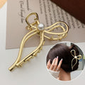 Luxury Hollow Out Metal Hair Claw For Women Girls Geometric Hair Crab Female Vintage Bowknot Catch Clip Fashion Hair Accessories