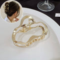 Luxury Hollow Out Metal Hair Claw For Women Girls Geometric Hair Crab Female Vintage Bowknot Catch Clip Fashion Hair Accessories