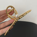 Luxury Hollow Out Metal Hair Claw For Women Girls Geometric Hair Crab Female Vintage Bowknot Catch Clip Fashion Hair Accessories