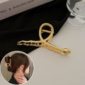 Luxury Hollow Out Metal Hair Claw For Women Girls Geometric Hair Crab Female Vintage Bowknot Catch Clip Fashion Hair Accessories