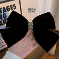 New Black Velvet Bow Hair Pins Elegant Fabric Alloy Roses Hair Clips for Women Fashion ponytail Barrette Heawear Accessories