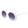 Fashion oval frame sunglasses female personality hollow sunglasses female