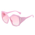 Women's Large Frame Polygon Future Technology Sense Glasses High Quality Sunglasses Women