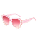 Personalized cat eye sunglasses, European and American trends, irregular crystal mirror glasses, street photo sunglasses, female