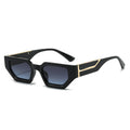 New retro men's sunglasses, European and American fashion women's trendy square street photo narrow frame sunglasses