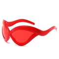 Oversized Cat Eye Sunglasses Women 2023 Luxury Brand Designer INS Fashion  Wrap Around Red Eyewear Shades UV400 Oculos Goggle