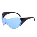 Oversized One Piece Y2K Sunglasses Women Brand Vintage Punk Rimless Sun Glasses Female Men Unique Star Shades Oculos De Sol