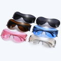 Oversized One Piece Y2K Sunglasses Women Brand Vintage Punk Rimless Sun Glasses Female Men Unique Star Shades Oculos De Sol