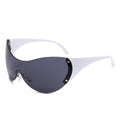 Oversized One Piece Y2K Sunglasses Women Brand Vintage Punk Rimless Sun Glasses Female Men Unique Star Shades Oculos De Sol
