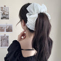 Double-sided mesh bow tie grab clip for women's back head curly hair clip large shark clip elegant temperament hairclip headwear