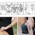 1Sheet Waterproof Temporary Tattoo Sticker 3D Butterfly Theme Fake Tattoo for Women Body Leg Arm Art
