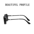 Square Punk Sunglasses For Men 2023 Luxury Steampunk Vintage Fashion Glasses Retro Shades Lunette De Soleil Homme Gafas De Sol
