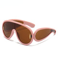 One-Piece Sun Glasses for Ladies 2023 Luxury Brand Oversized Steampunk Eyewear Goggle UV400