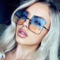 Sunglasses Women Luxury Rimless Glasses for Women Retro Brand Square Eyeglasses Women Metal Half Frame Gafas De Sol