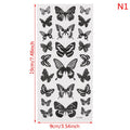 1Sheet Waterproof Temporary Tattoo Sticker 3D Butterfly Theme Fake Tattoo for Women Body Leg Arm ArtJ82504-N1