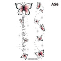 1Sheet Waterproof Temporary Tattoo Sticker 46D Butterfly Theme Fake Tattoo for Women Body Leg Arm ArtJ82504-A56