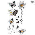 1Sheet Waterproof Temporary Tattoo Sticker 31D Butterfly Theme Fake Tattoo for Women Body Leg Arm ArtJ82504-R91