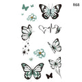 1Sheet Waterproof Temporary Tattoo Sticker 8D Butterfly Theme Fake Tattoo for Women Body Leg Arm ArtJ82504-R68