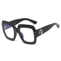 Anti Blue Light Oversized Glasses Frame Women Fashion Luxury Brand Square Big Frame Clear Lens Transparent Frames Vintage
