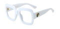 Anti Blue Light Oversized Glasses Frame Women Fashion Luxury Brand Square Big Frame Clear Lens Transparent Frames Vintage