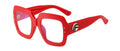 Anti Blue Light Oversized Glasses Frame Women Fashion Luxury Brand Square Big Frame Clear Lens Transparent Frames Vintage