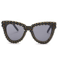 Vintage Fashion Luxury Cat Eye Diamond Crystal Rhinestone Frame Brand Designer Sun Glasses