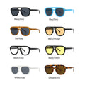 Classic Pilot Sunglasses Women Vintage Yellow Lens Fashionable  Female Candy Color 70s Glasses