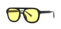 Classic Pilot Sunglasses Women Vintage Yellow Lens Fashionable  Female Candy Color 70s Glasses