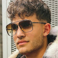 Cool Men Driving Glasses Goggle Summer Style Gradient Brown Sunglasses