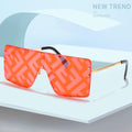 One Piece Square Sunglasses Designer Oversized Big Frame Shades
