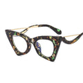 Fashion Retro Cat Eye Anti Blue Light Glasses For Women Vintage Clear Computer Eyeglasses Ladies Reading Wholesale