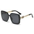 fashion large frame personalized rivet European and American fashion sunglasses chain leg street photography face cov