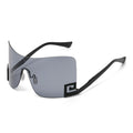 Fashion Brand Designer Luxury Oversized Rimless Sunglasses Men Women Vintage Punk Sun Glasses Trend One Piece Eyeglasses