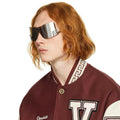 Fashion Brand Designer Luxury Oversized Rimless Sunglasses Men Women Vintage Punk Sun Glasses Trend One Piece Eyeglasses