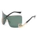 Fashion Brand Designer Luxury Oversized Rimless Sunglasses Men Women Vintage Punk Sun Glasses Trend One Piece Eyeglasses
