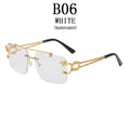 Wooden Sunglasses For Men Square Rimless Sunglasses Women Wood Grain Vintage Fashion Glasses Luxury Retro Gafas De Sol Sun