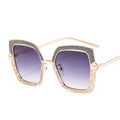 Cat Eye Pearl Hollow Luxury Sunglasses Metal Frame Men Women Fashion Shades UV400 Vintage Glasses