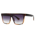Square Oversized Sunglasses Stripe Men Women Fashion Shades Vintage Glasses