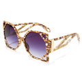 Oversized Square Luxury Sunglasses Hollow Men Women Fashion Shades Vintage Glasses