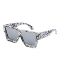 Fashion Vintage Oversized Frame Square Luxury Brand Designer Sunglasses Men Millionaire Diamond Flower Sun Glasses Women