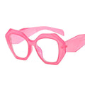 New Candy Color Polygon Square Eyeglasses For Women Vintage New Fashion Plastic Clear Computer Glasses Frame