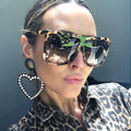 Big Frame Square Sunglasses Women fashion Flat Top Oversize Luxury Brand Gradient sun glasses for women