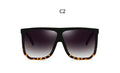 Big Frame Square Sunglasses Women fashion Flat Top Oversize Luxury Brand Gradient sun glasses for women
